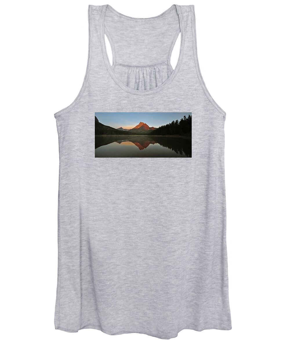Mountain Women's Tank Top featuring the photograph Mount Wilbur, Glacier National Park #1 by Jedediah Hohf
