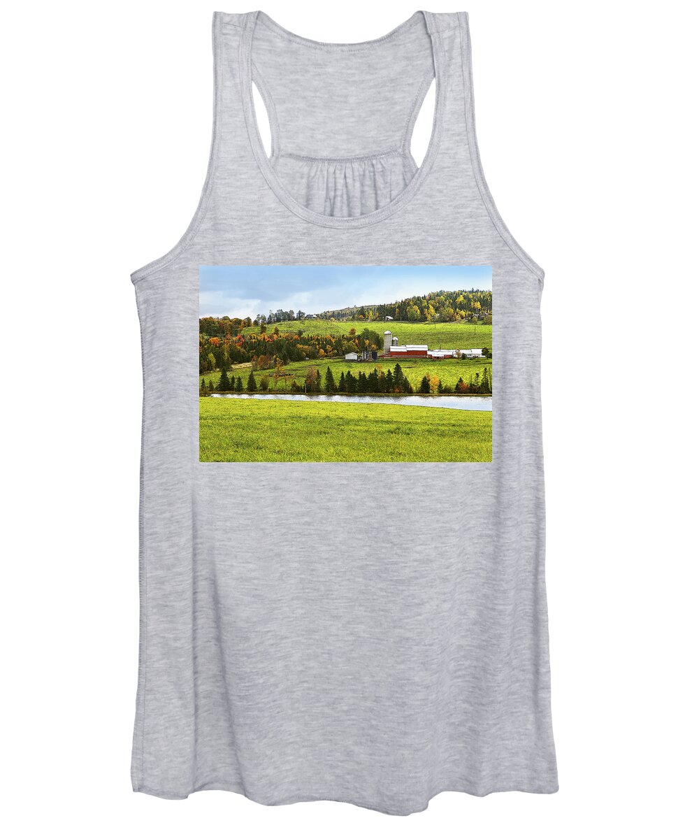 New England Women's Tank Top featuring the photograph New England Farm #1 by Betty LaRue