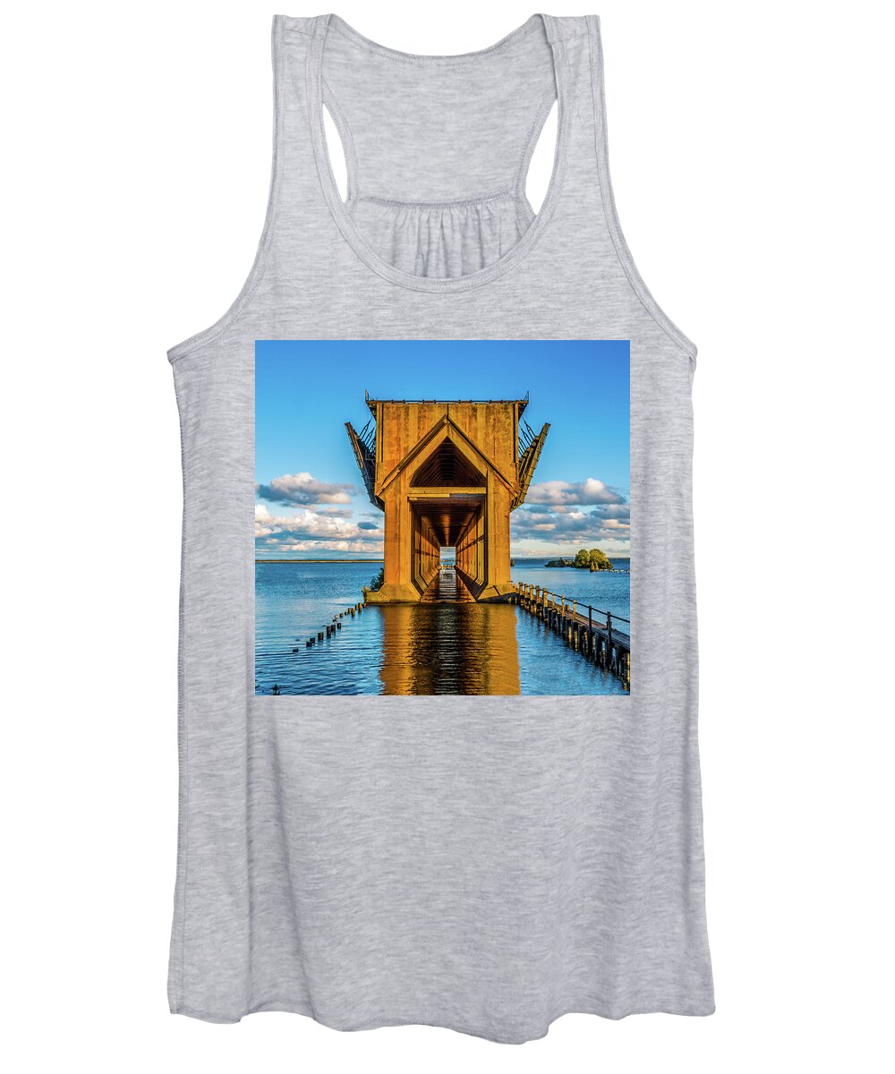 Ore Dock Women's Tank Top featuring the photograph Ore Dock -2 by Joe Holley