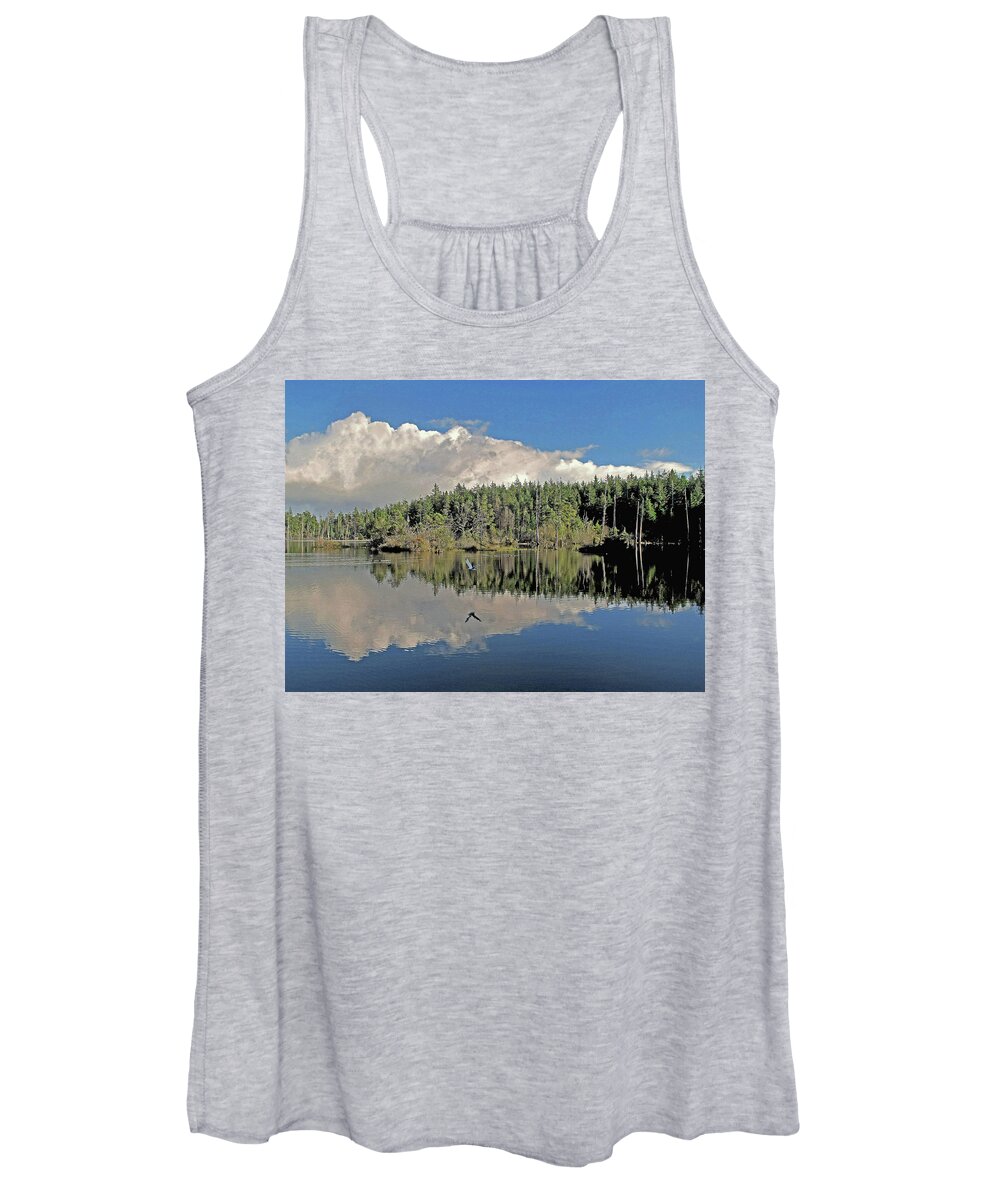 Lake Women's Tank Top featuring the photograph Pause and Reflect #1 by Suzy Piatt