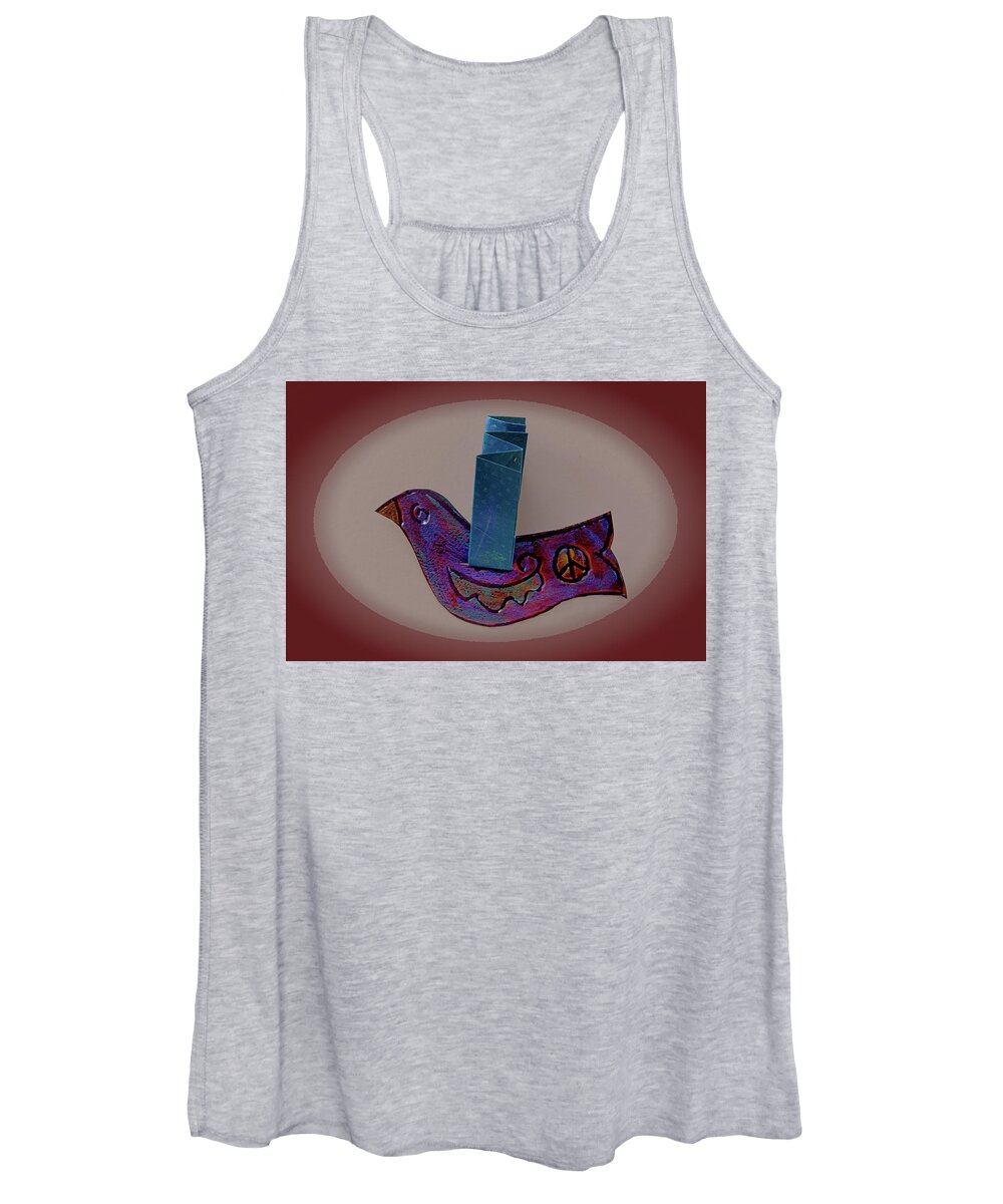 Paper Art Women's Tank Top featuring the photograph Peace Dove #1 by Floyd Hopper