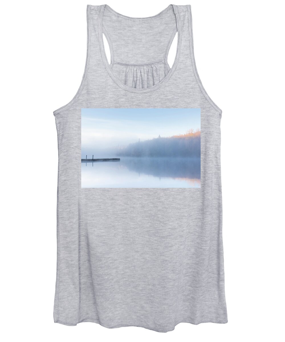 Black And White Women's Tank Top featuring the photograph Peaceful Morning Sunrise #2 by Scott Slone