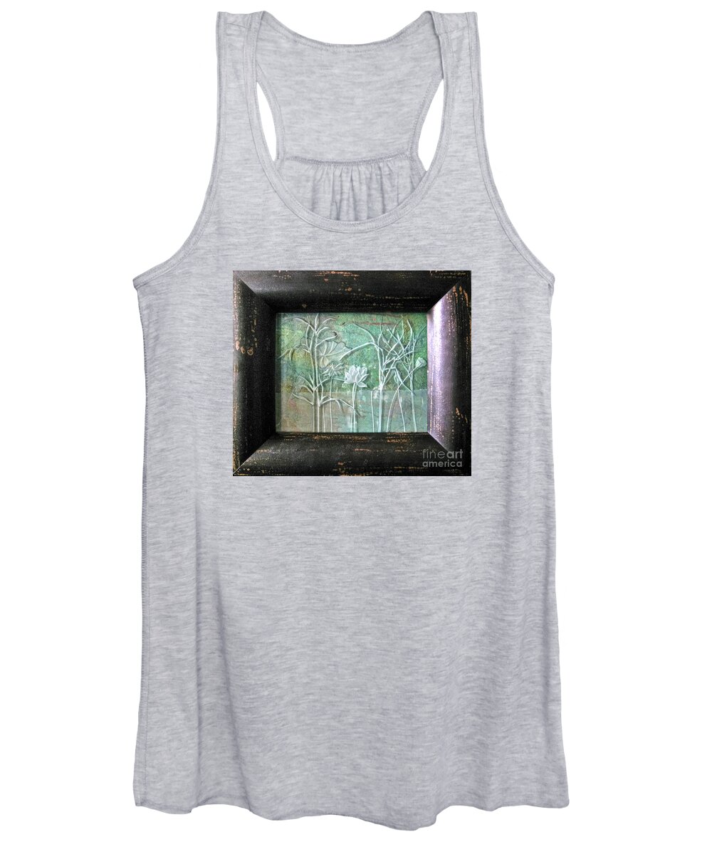 Plants Women's Tank Top featuring the glass art Pond #1 by Alone Larsen