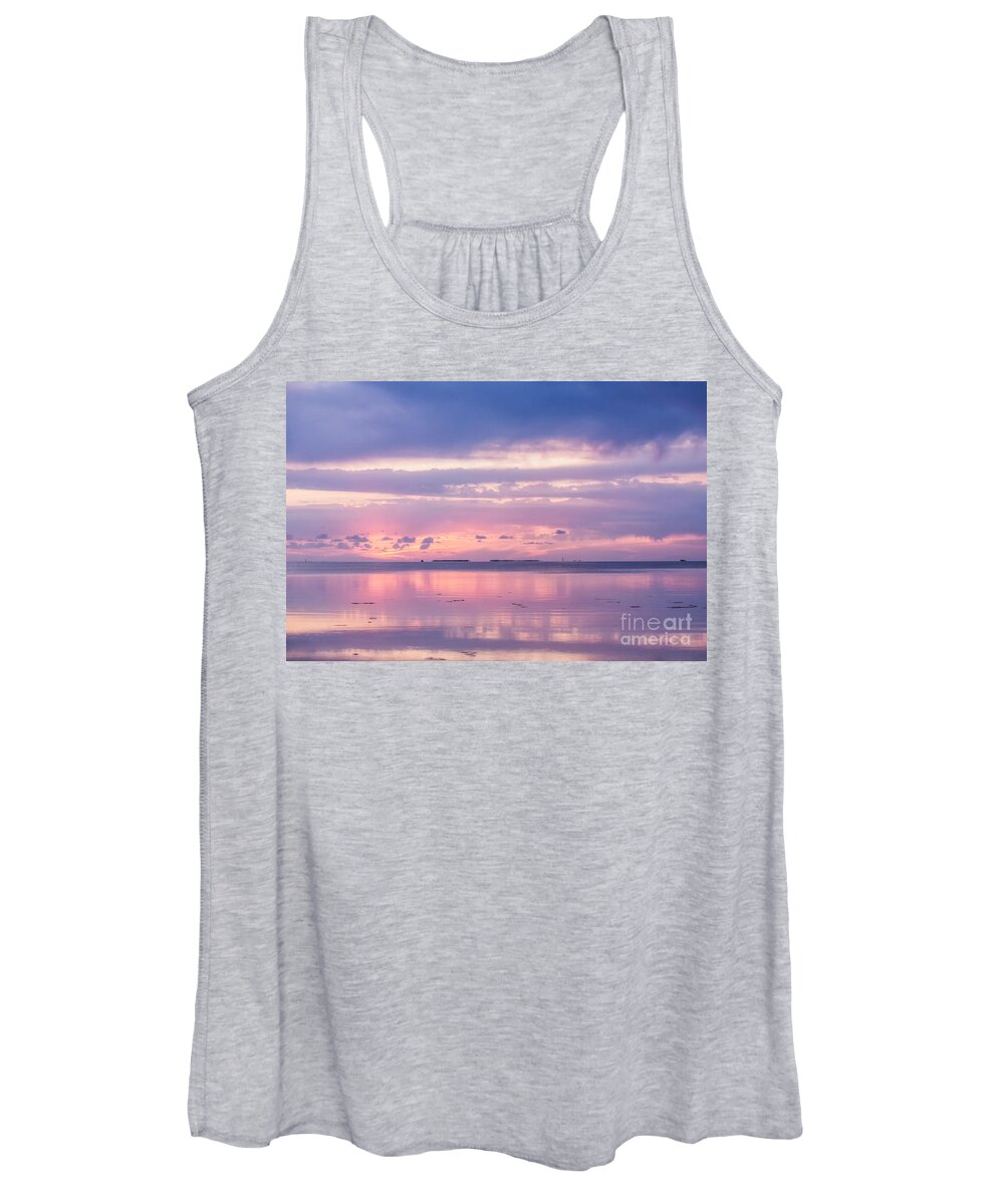 2016 Women's Tank Top featuring the photograph Reflections at Sunset in Key Largo #2 by Louise Lindsay