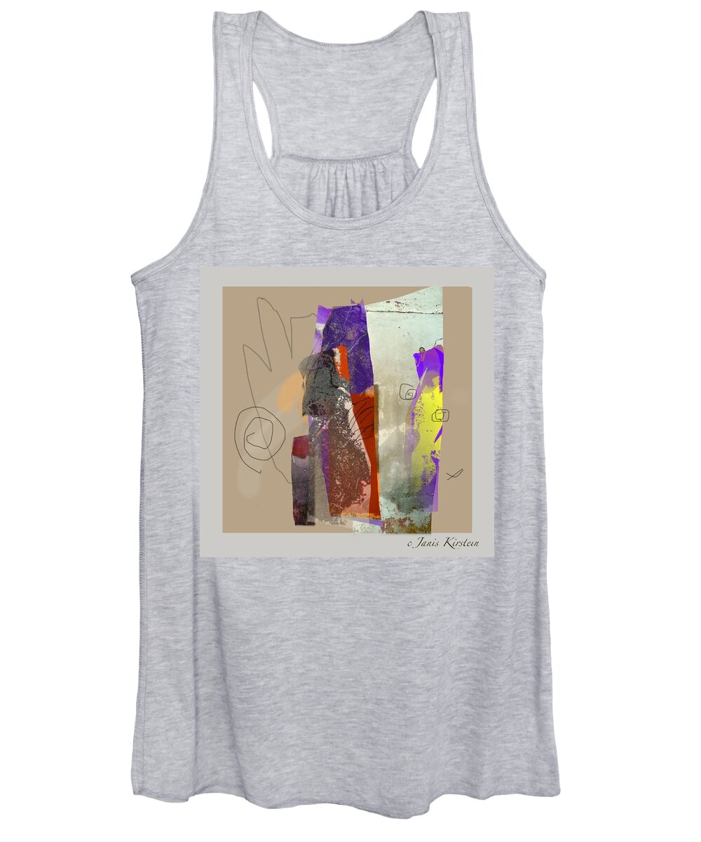 Mixed Media Women's Tank Top featuring the mixed media Summer Slumber 2 by Janis Kirstein