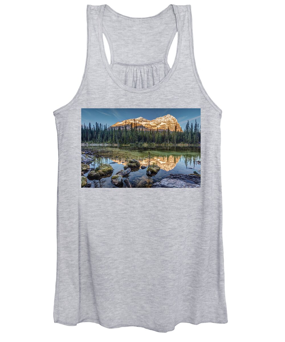 Yoho Women's Tank Top featuring the photograph Sunrise in the Rocky Mountains #1 by Pierre Leclerc Photography