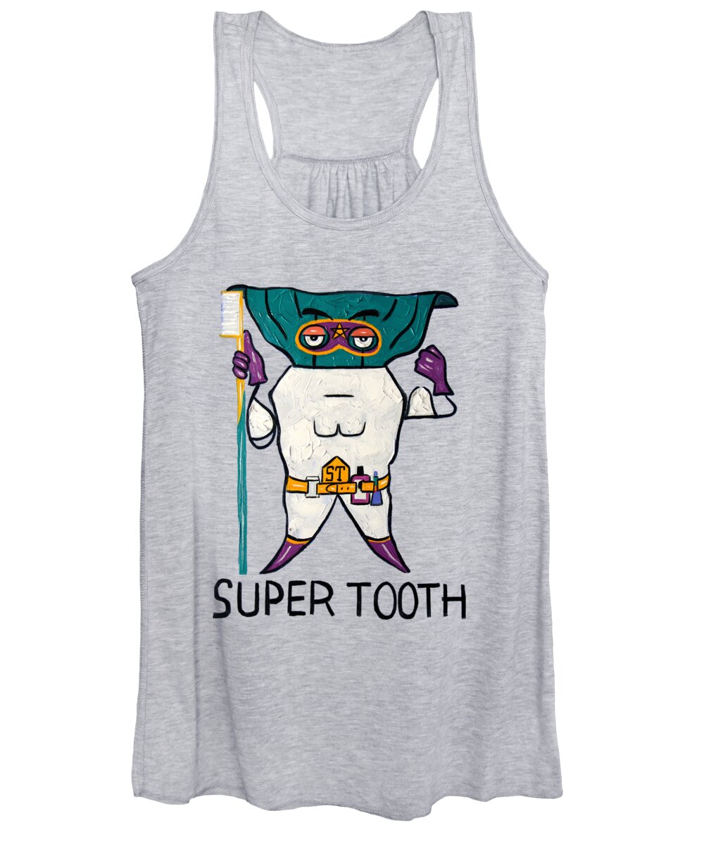 Super Tooth Women's Tank Top featuring the painting Super Tooth by Anthony Falbo