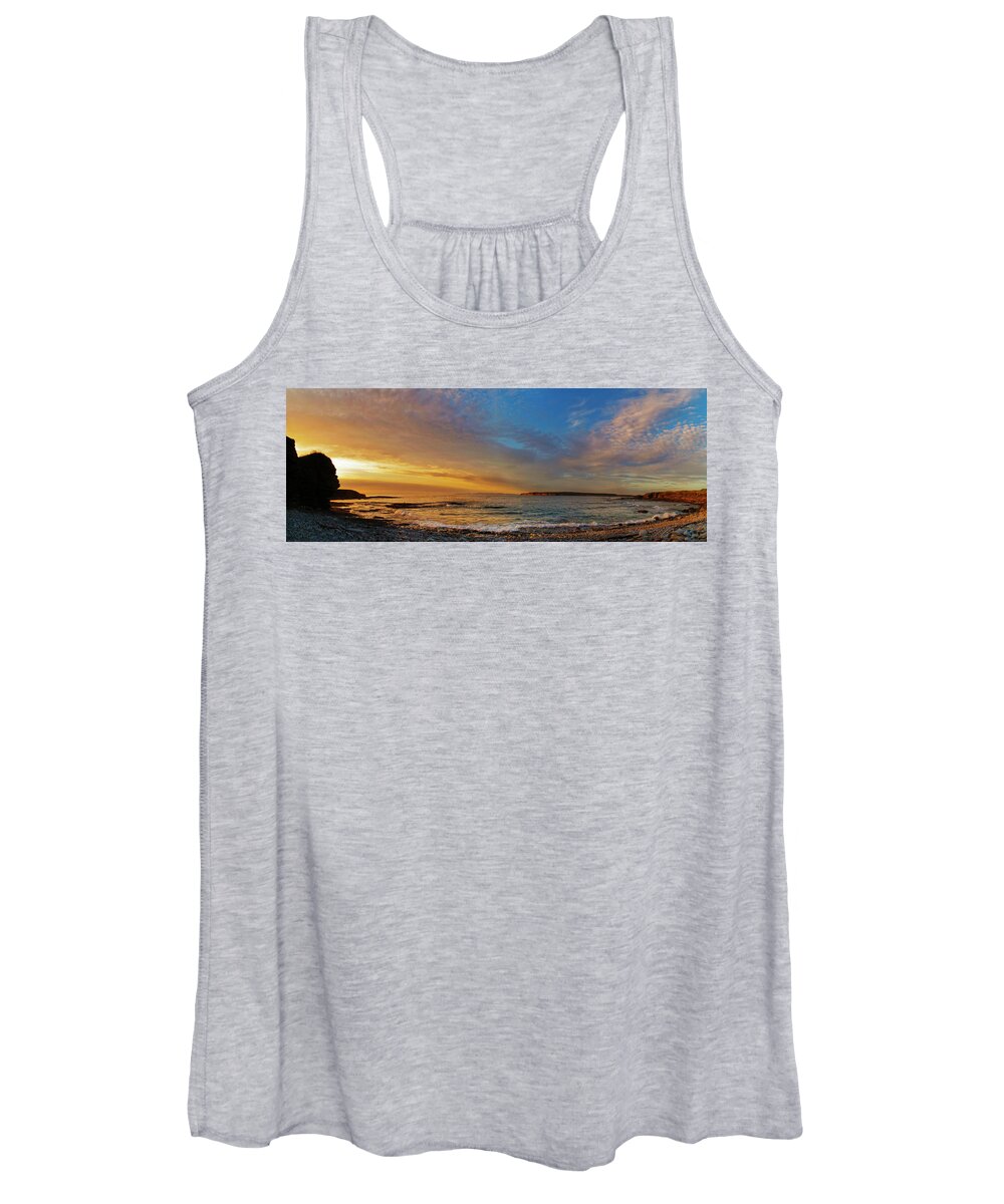 Scotland; Highlands; Spring; Landscape; Sky; Clouds; Western; Sutherland; Caithness; Northern; Coast; Coastal; Sunset Women's Tank Top featuring the photograph The Edge of The World by Martyn Boyd