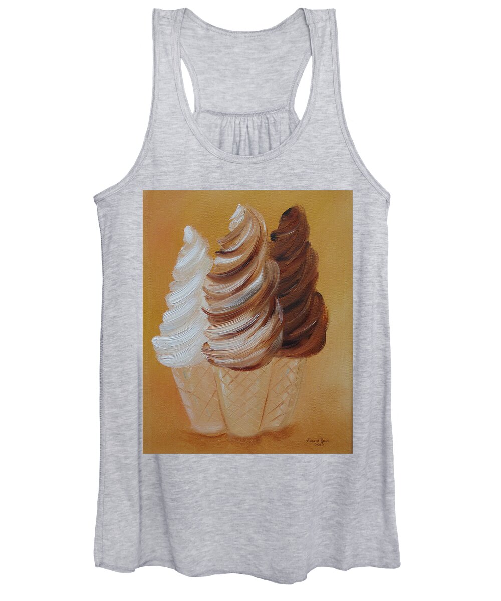 Ice Cream Women's Tank Top featuring the painting The Mediator by Judith Rhue
