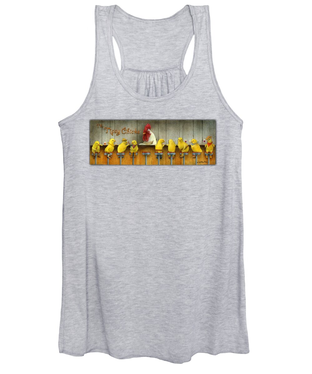 Will Bullas Women's Tank Top featuring the painting Tipsy Chicks... #2 by Will Bullas