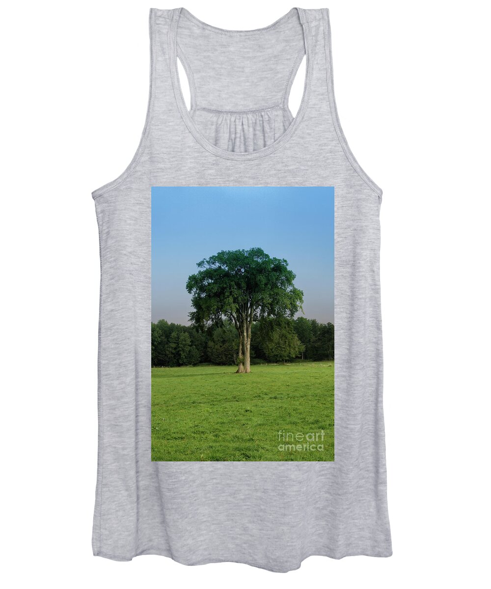 Maine Women's Tank Top featuring the photograph Tree in field #2 by Kevin Shields