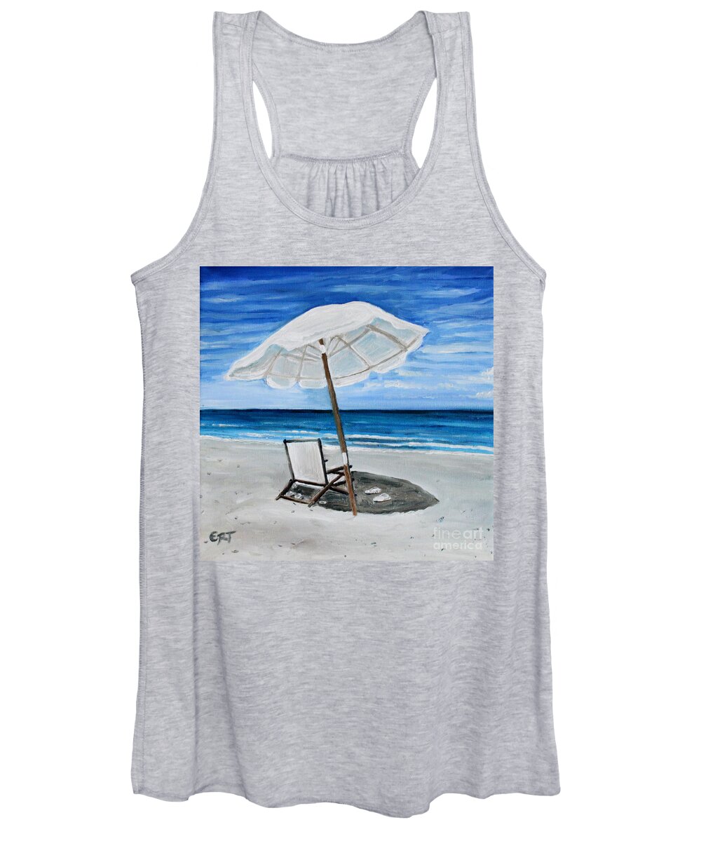 Umbrella Women's Tank Top featuring the painting Under the Umbrella #1 by Elizabeth Robinette Tyndall