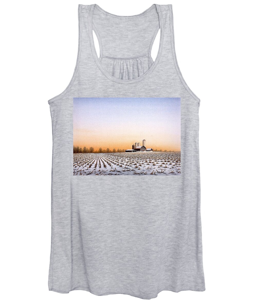 Cornfield Women's Tank Top featuring the painting Untitled #26 by Conrad Mieschke
