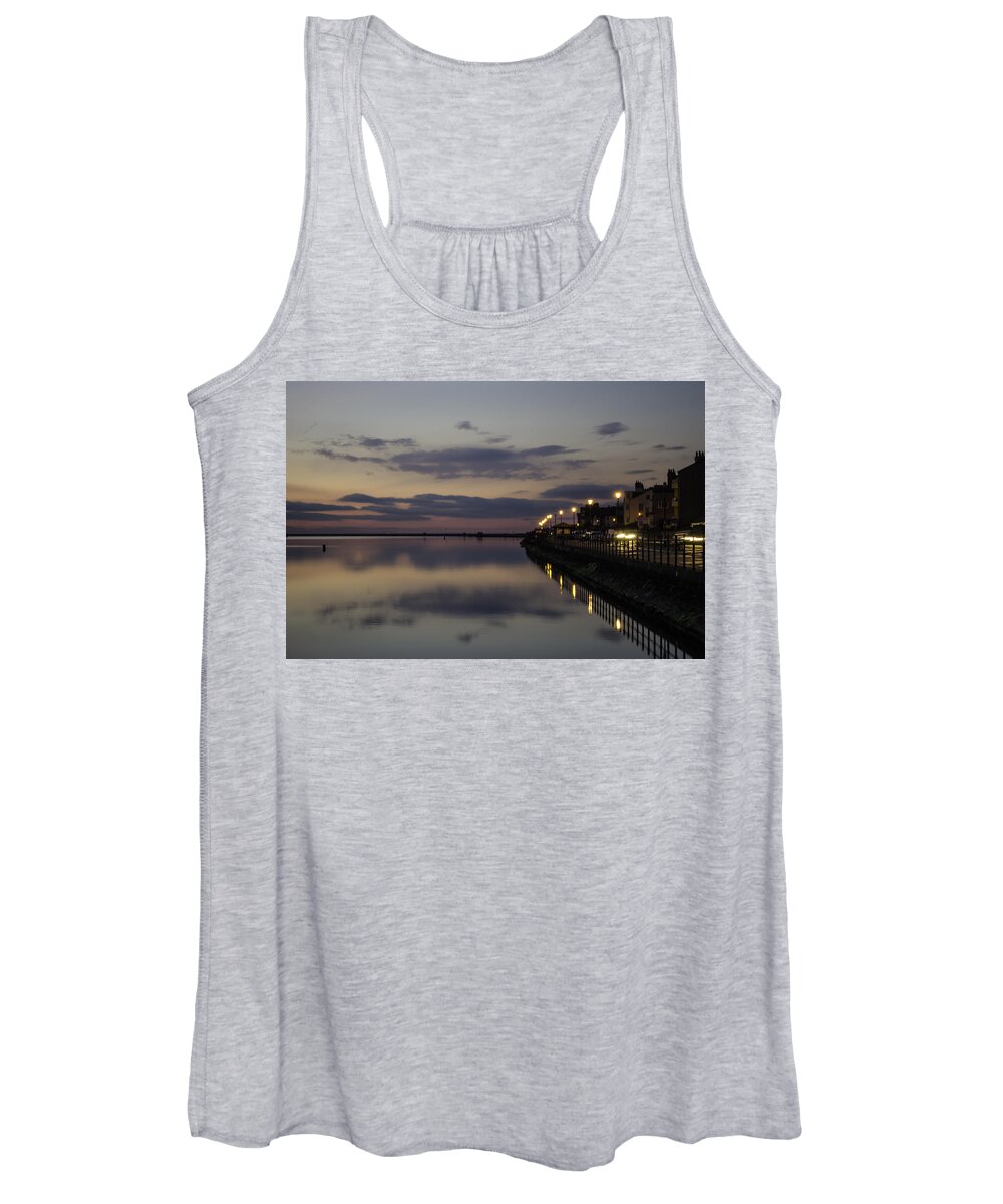 Beautiful Women's Tank Top featuring the photograph West Kirby Promenade Sunset by Spikey Mouse Photography