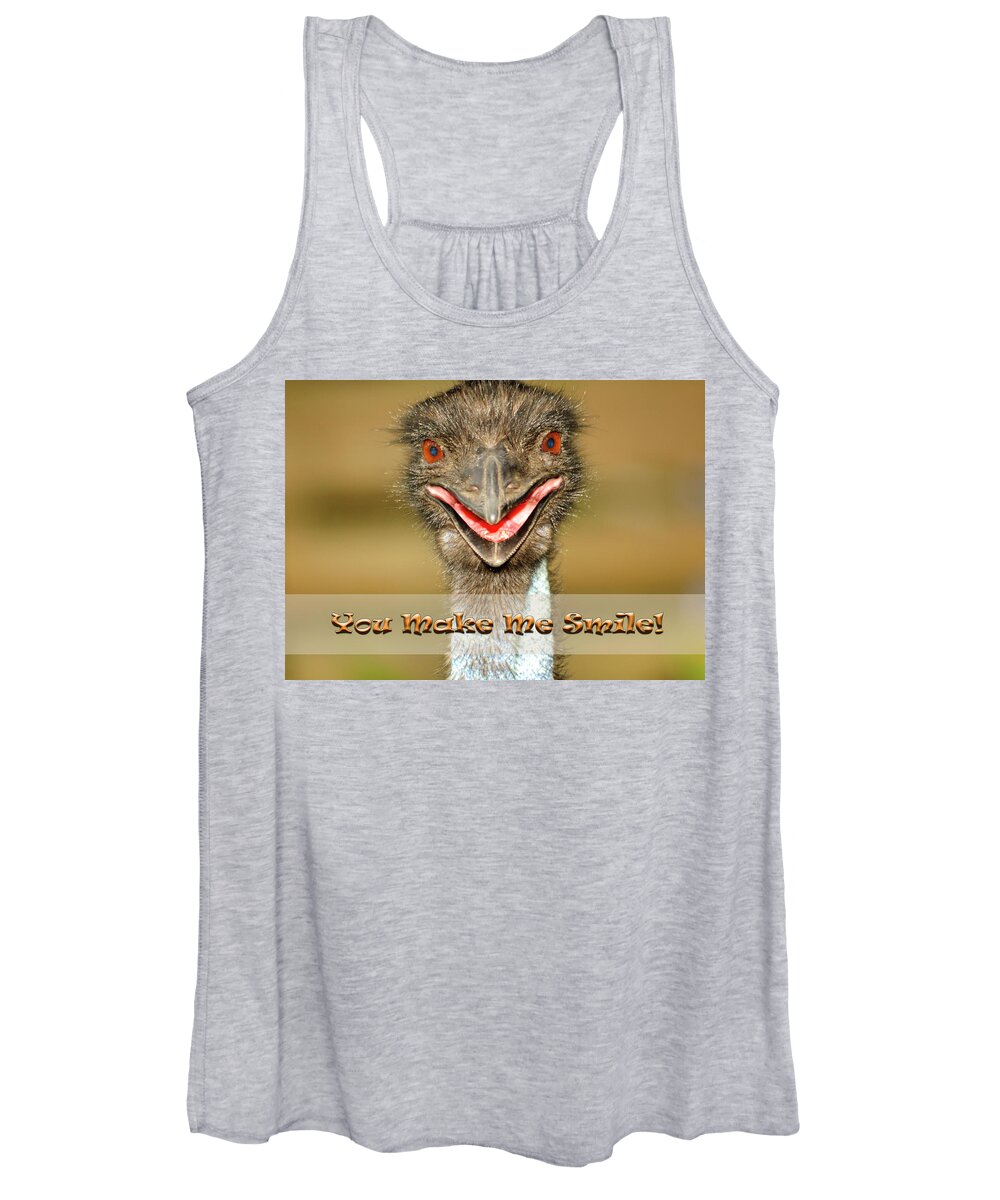 Emu Women's Tank Top featuring the photograph You Make Me Smile #1 by Carolyn Marshall