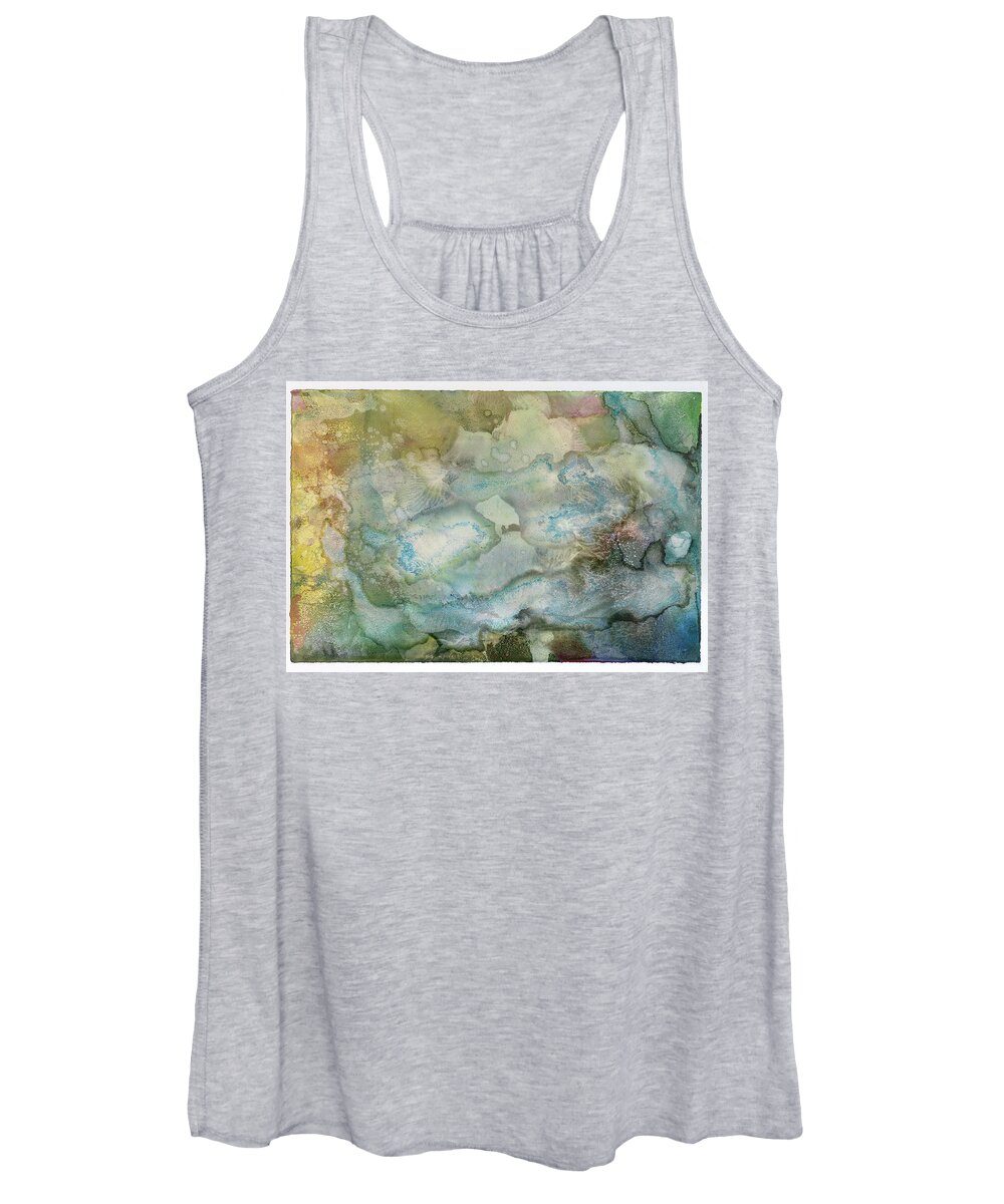 Abstract Women's Tank Top featuring the painting Youniverse as an Amoeba by Sperry Andrews
