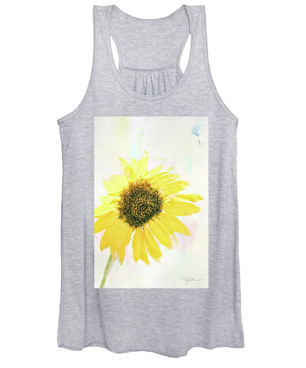  Sunflower Women's Tank Top featuring the photograph 10845 Sunflower by Pamela Williams