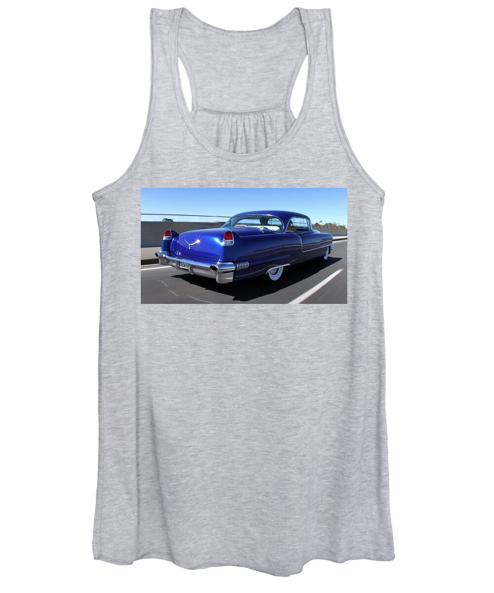 1956 Cadillac Women's Tank Top featuring the photograph 1956 Cadillac by Jackie Russo