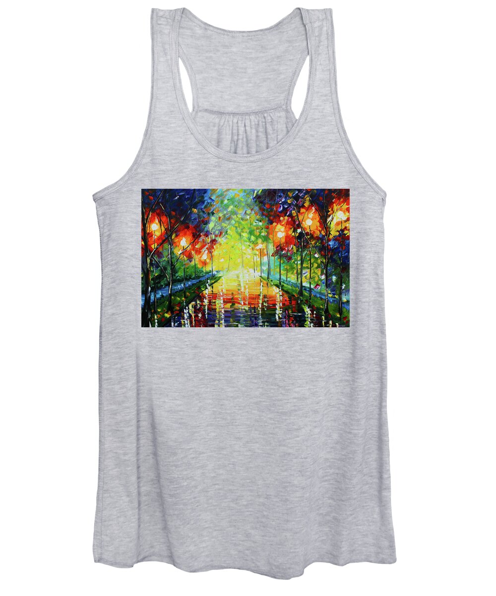 City Paintings Women's Tank Top featuring the painting Bright Path #2 by Kevin Brown