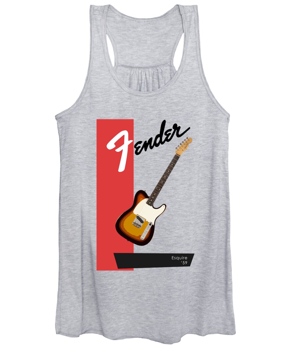 Fender Esquirer Women's Tank Top featuring the photograph Fender Esquire 59 #2 by Mark Rogan