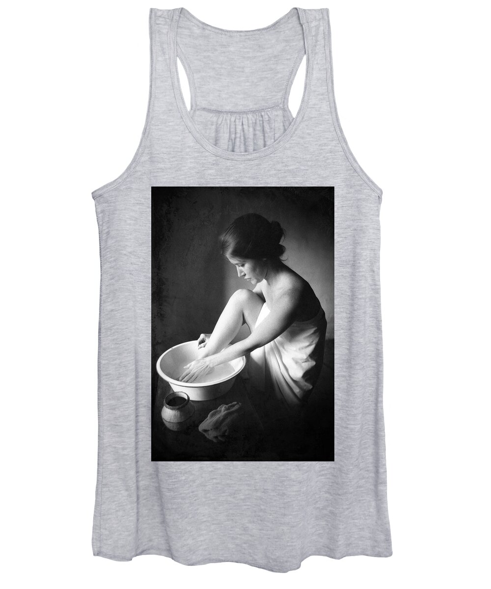Woman Women's Tank Top featuring the photograph Footwasher #2 by Jennifer Wright