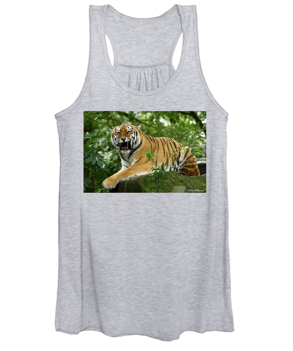 Siberian Tiger Women's Tank Top featuring the photograph Siberian Tiger #2 by Jackie Russo