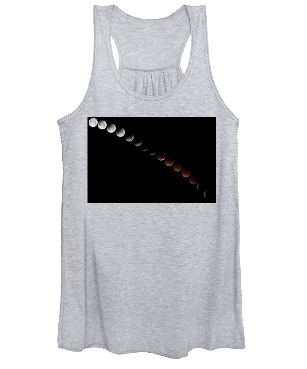 Moon Women's Tank Top featuring the photograph 2018 Lunar Eclipse by Mike Gifford