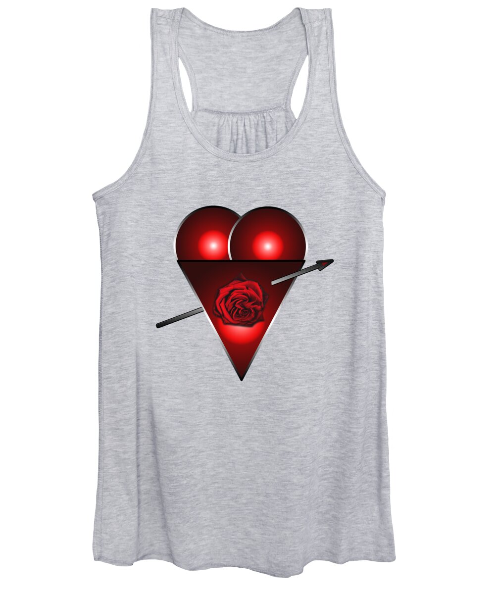 Arrow Women's Tank Top featuring the photograph 21st Century Love Heart by Tom Conway