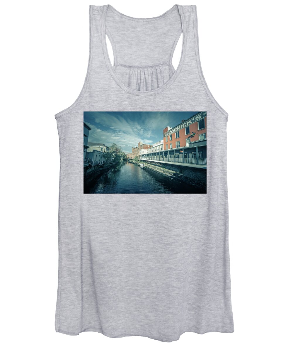 Town Women's Tank Top featuring the photograph Westerly is a town on the southwestern shoreline of Washington C #3 by Alex Grichenko