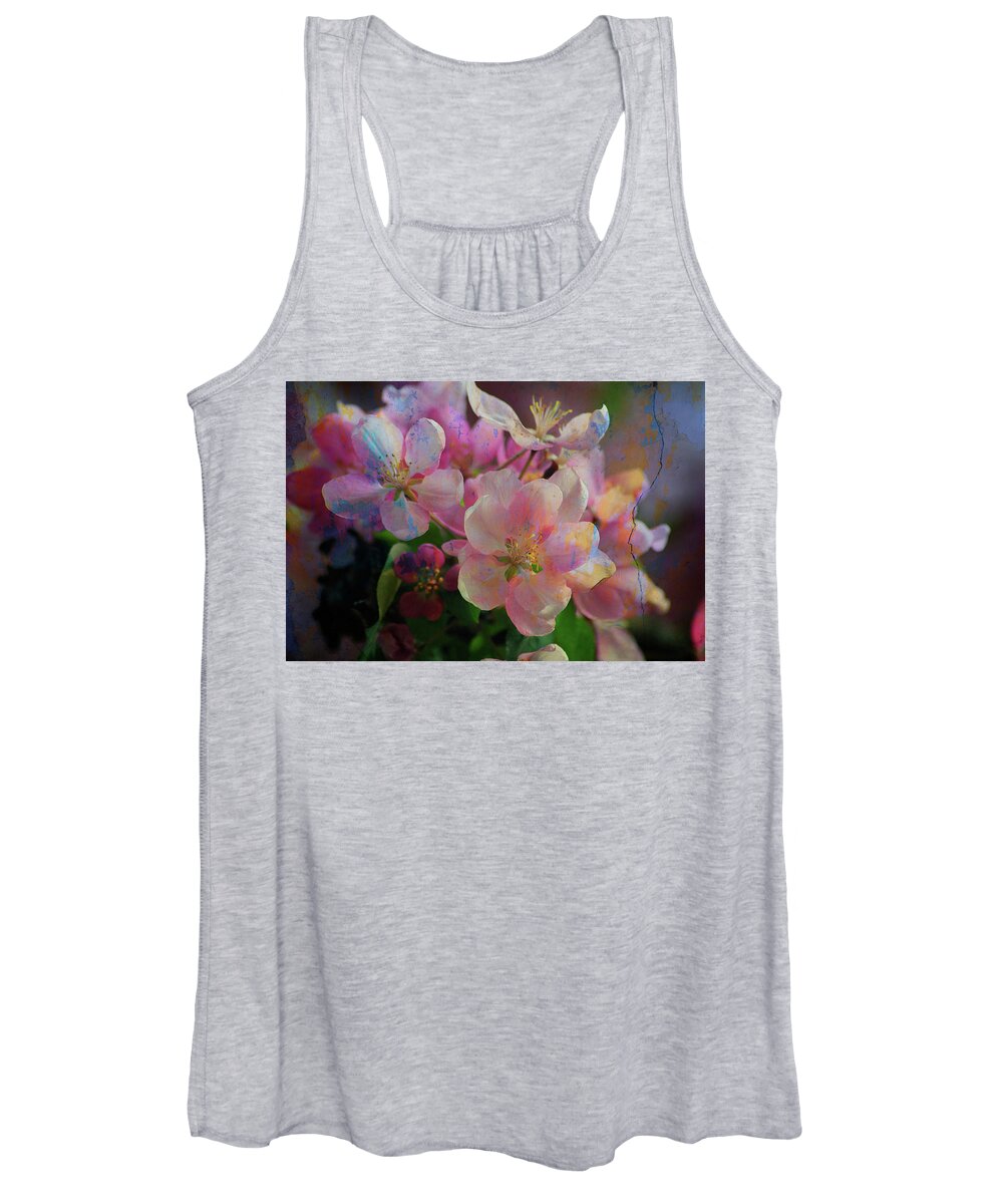 Texture Women's Tank Top featuring the photograph Texture Flowers #30 by Prince Andre Faubert