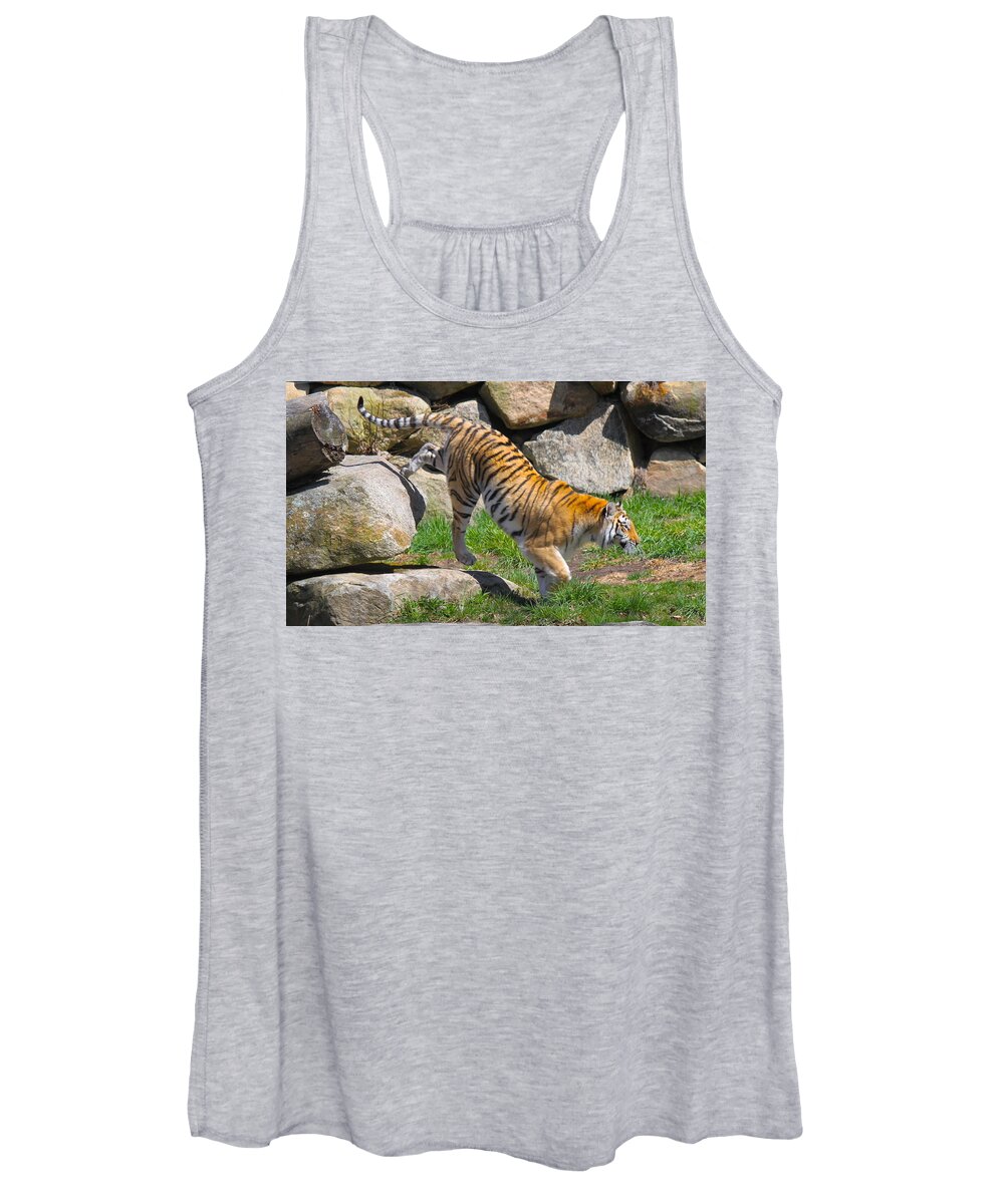 Tiger Women's Tank Top featuring the digital art Tiger #4 by Maye Loeser