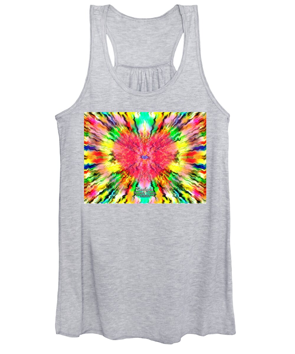 Intention Women's Tank Top featuring the mixed media 444 Loves Vibration by Barbara Tristan