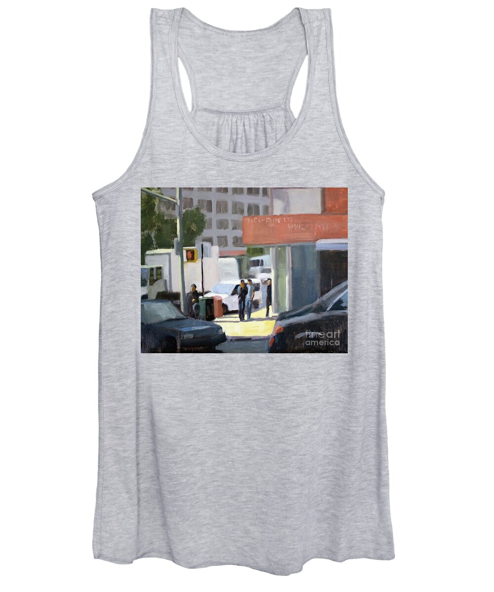 City Women's Tank Top featuring the painting 44th And 4th by Tate Hamilton