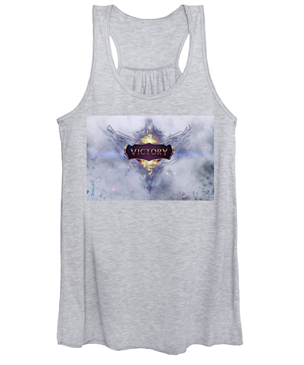 Video Game Women's Tank Top featuring the digital art Video Game #7 by Maye Loeser