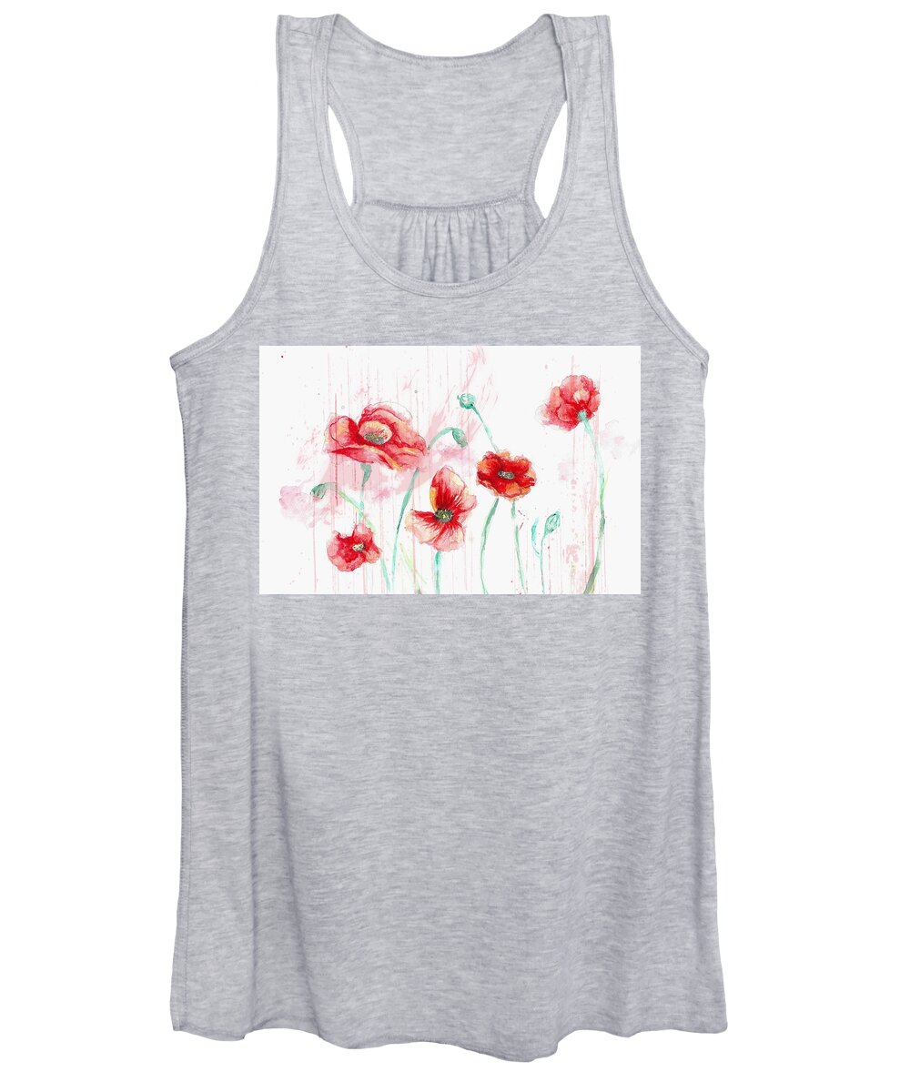 Flower Women's Tank Top featuring the digital art Flower #84 by Super Lovely