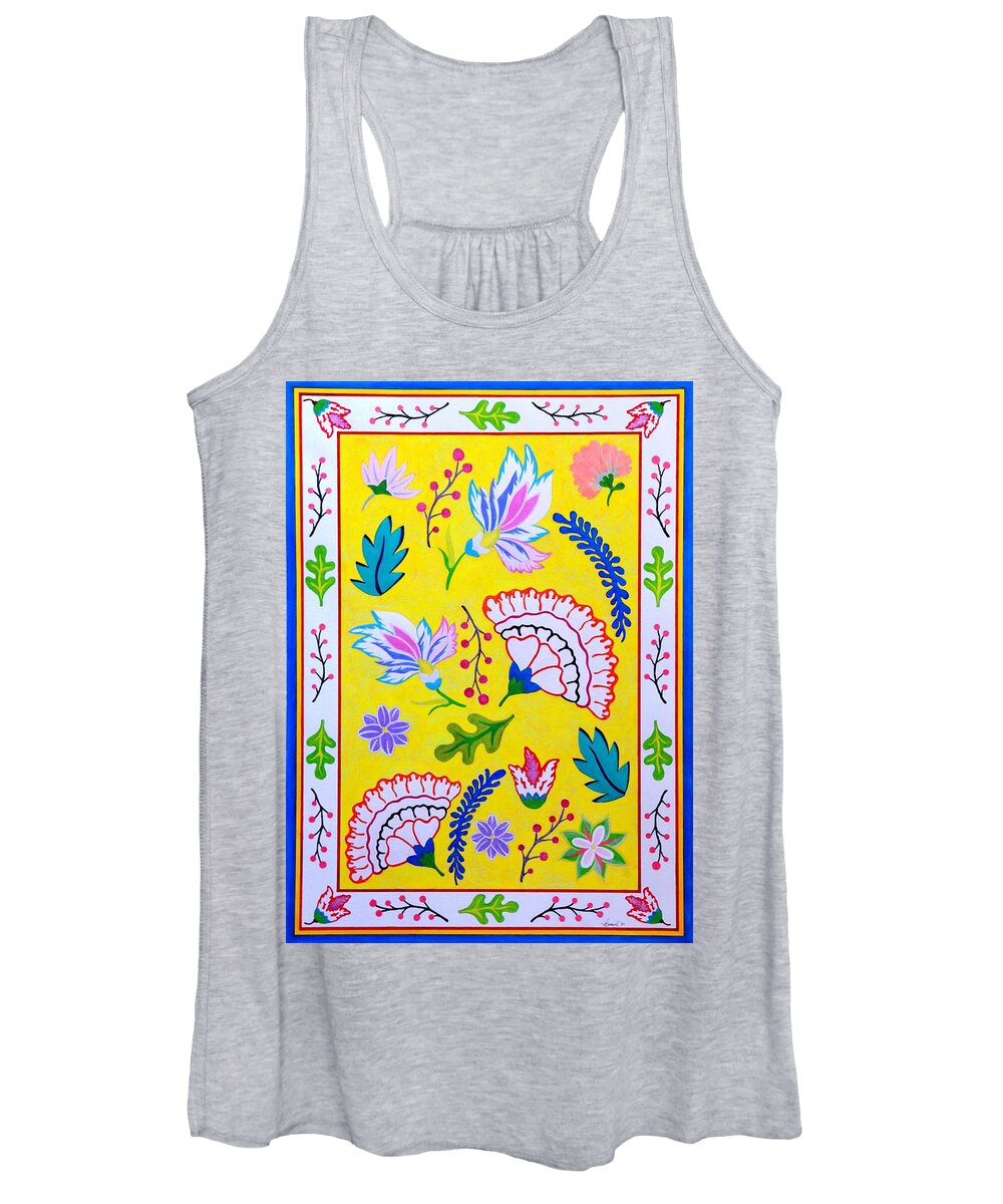 Tapestry Women's Tank Top featuring the painting A French Rug by Thomas Gronowski
