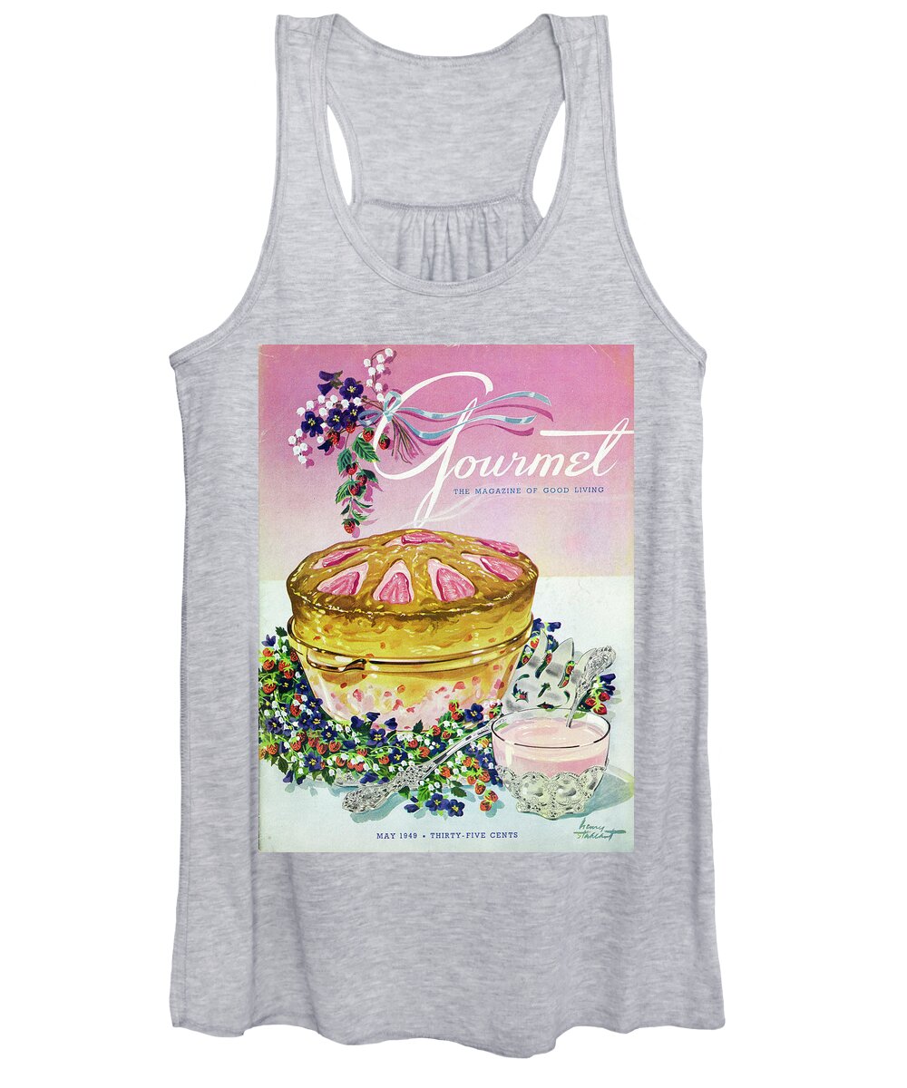 Illustration Women's Tank Top featuring the photograph A Gourmet Cover Of A Souffle by Henry Stahlhut