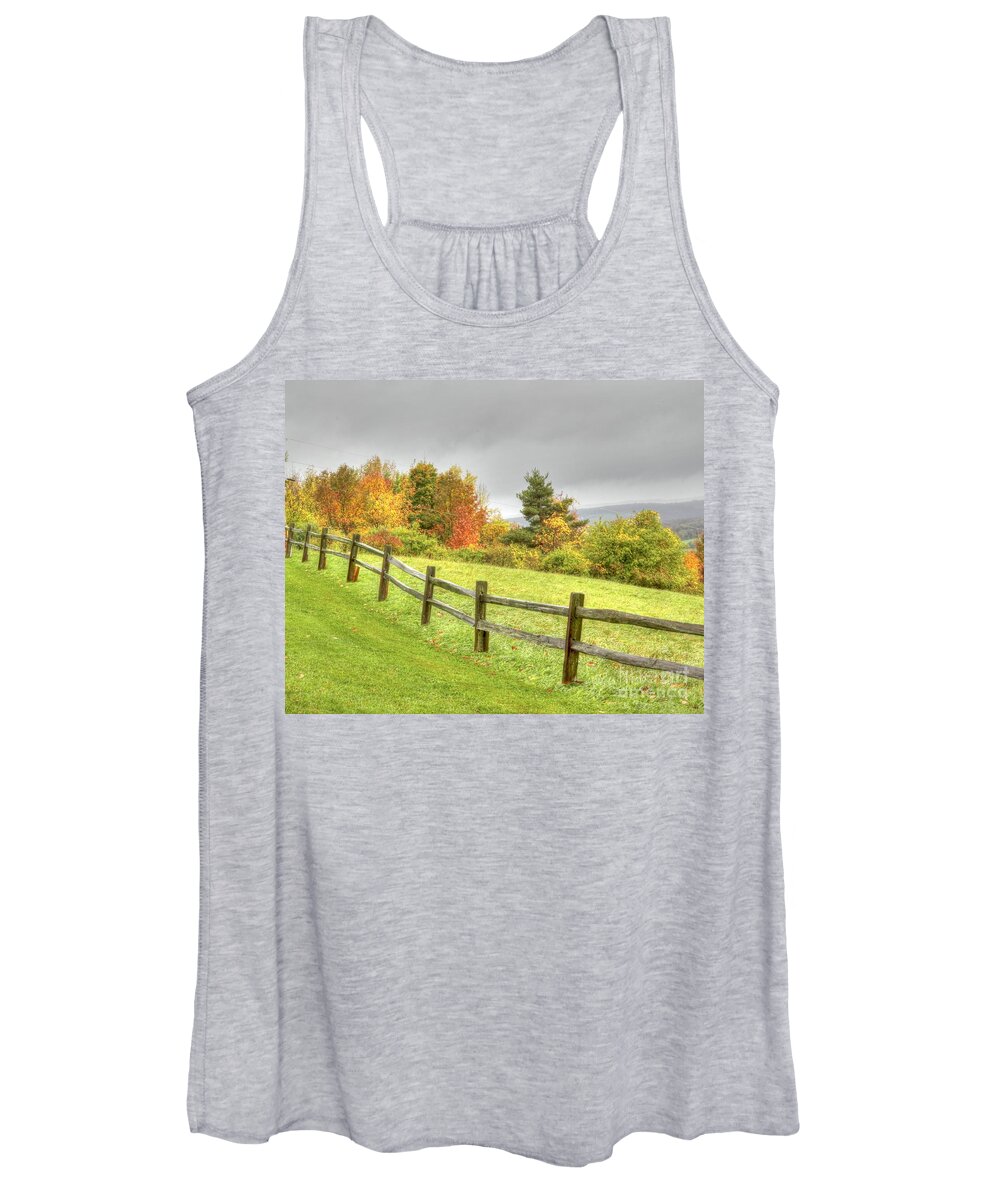 Nature Women's Tank Top featuring the photograph A Highland Forest Autumn by Rod Best