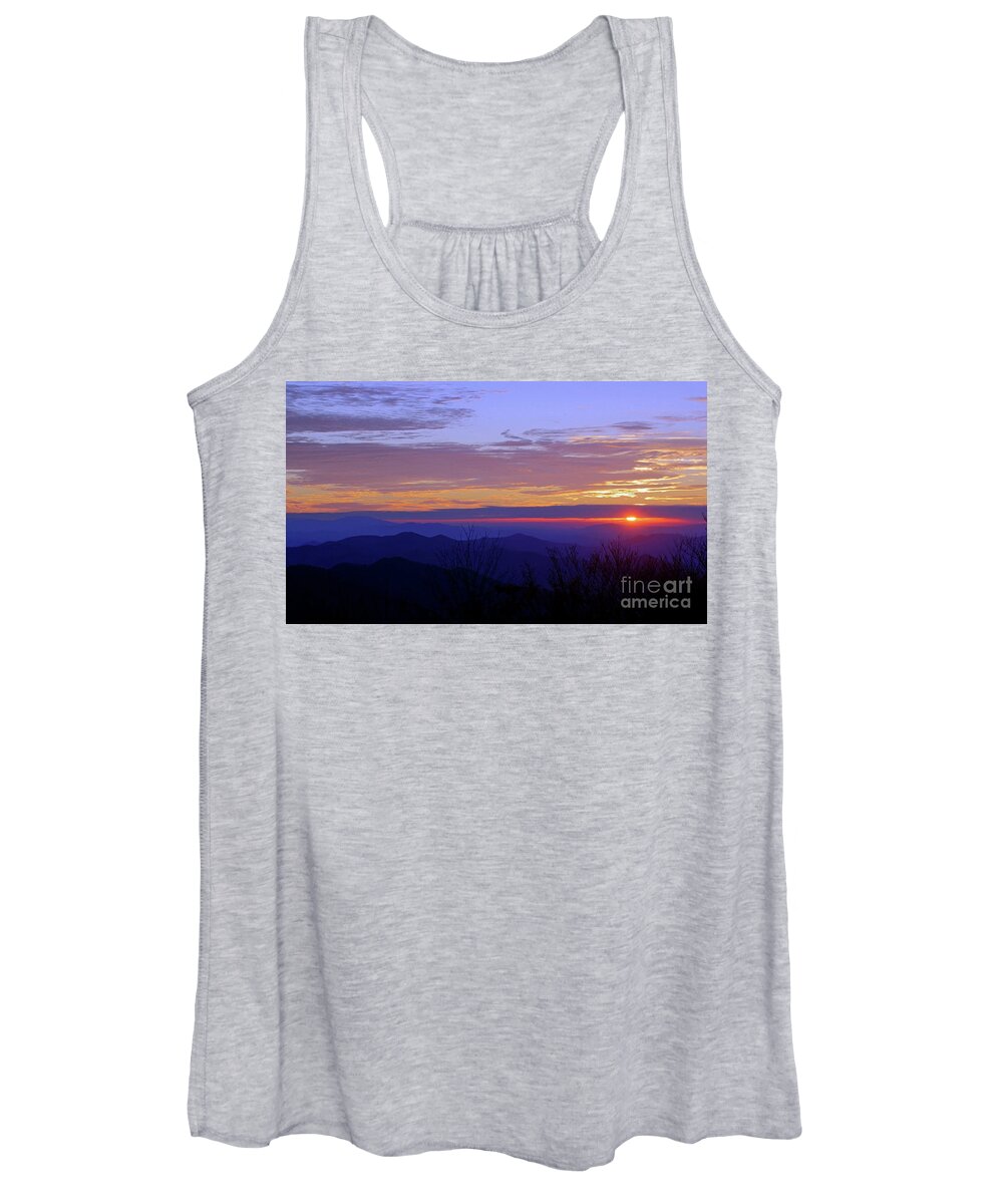 A Sliver Of Sun Women's Tank Top featuring the photograph A Sliver of Sun by Jennifer Robin