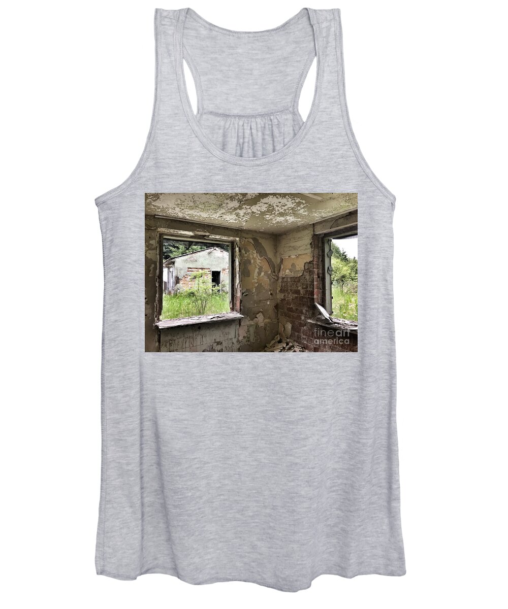 Ammunition Depot Women's Tank Top featuring the photograph Abandoned old ammunition depot of the Belgian army by Eva-Maria Di Bella
