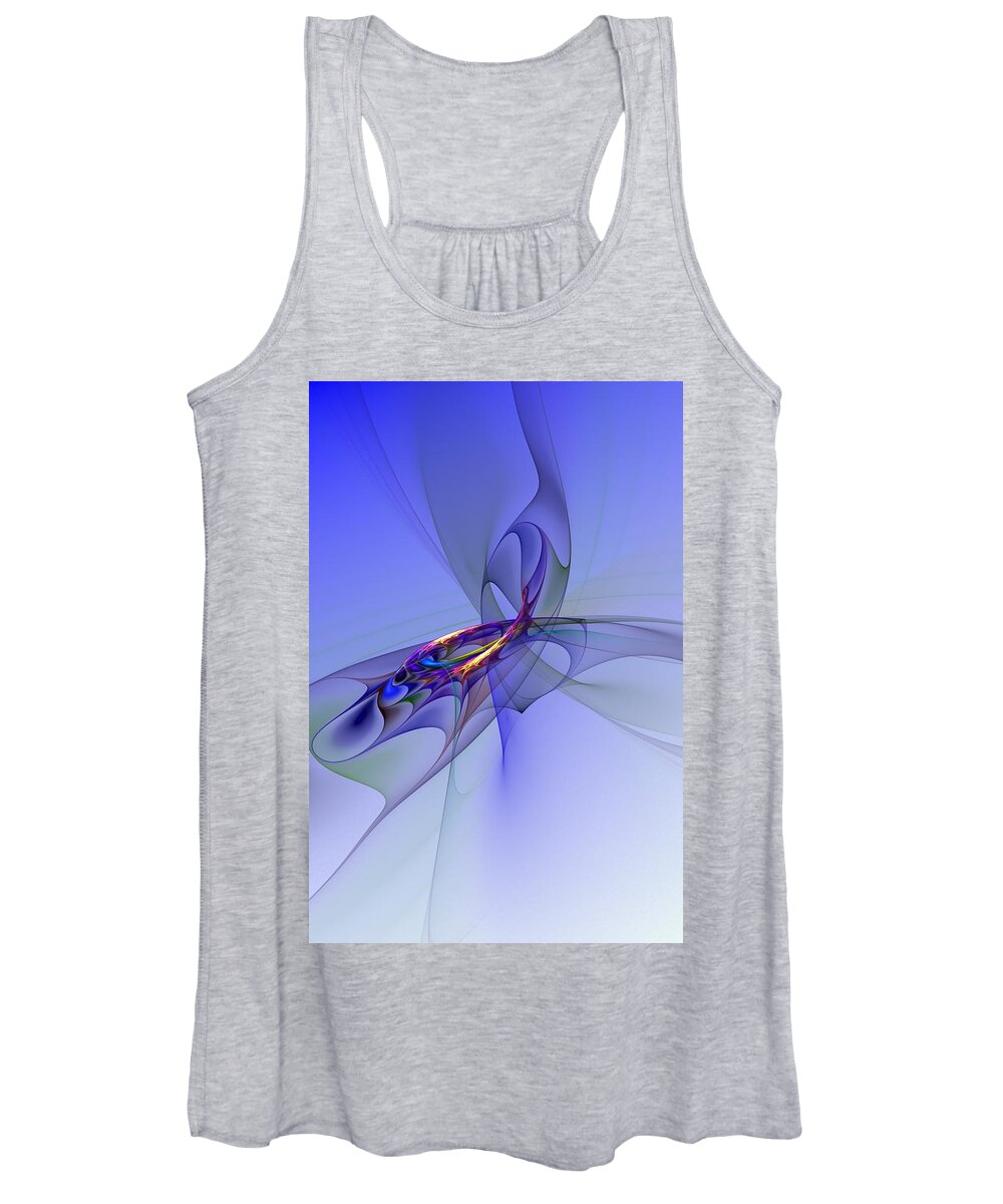 Fine Art Digital Art Women's Tank Top featuring the digital art Abstract 110210 by David Lane