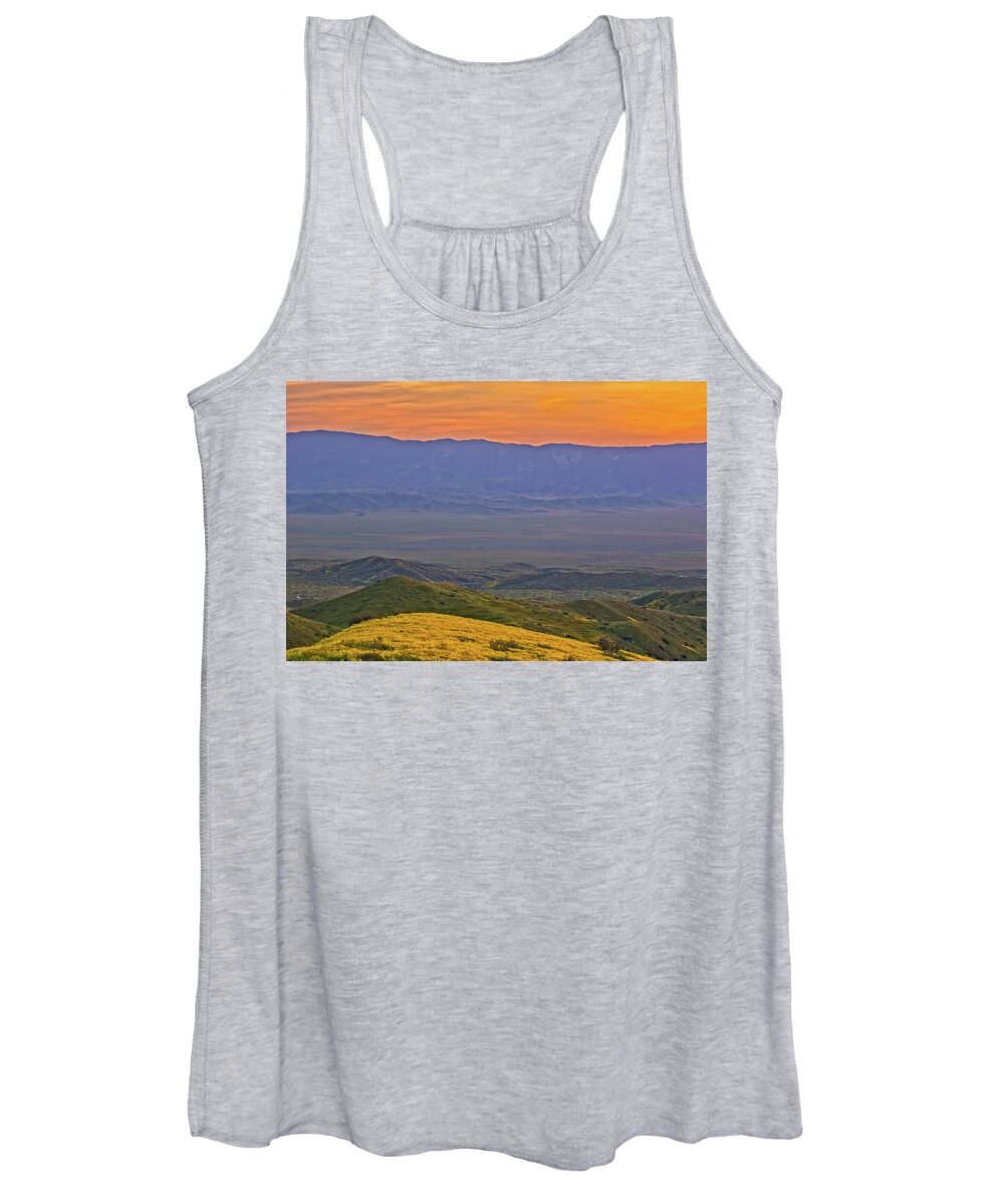 California Women's Tank Top featuring the photograph Across the Carrizo Plain at Sunset by Marc Crumpler