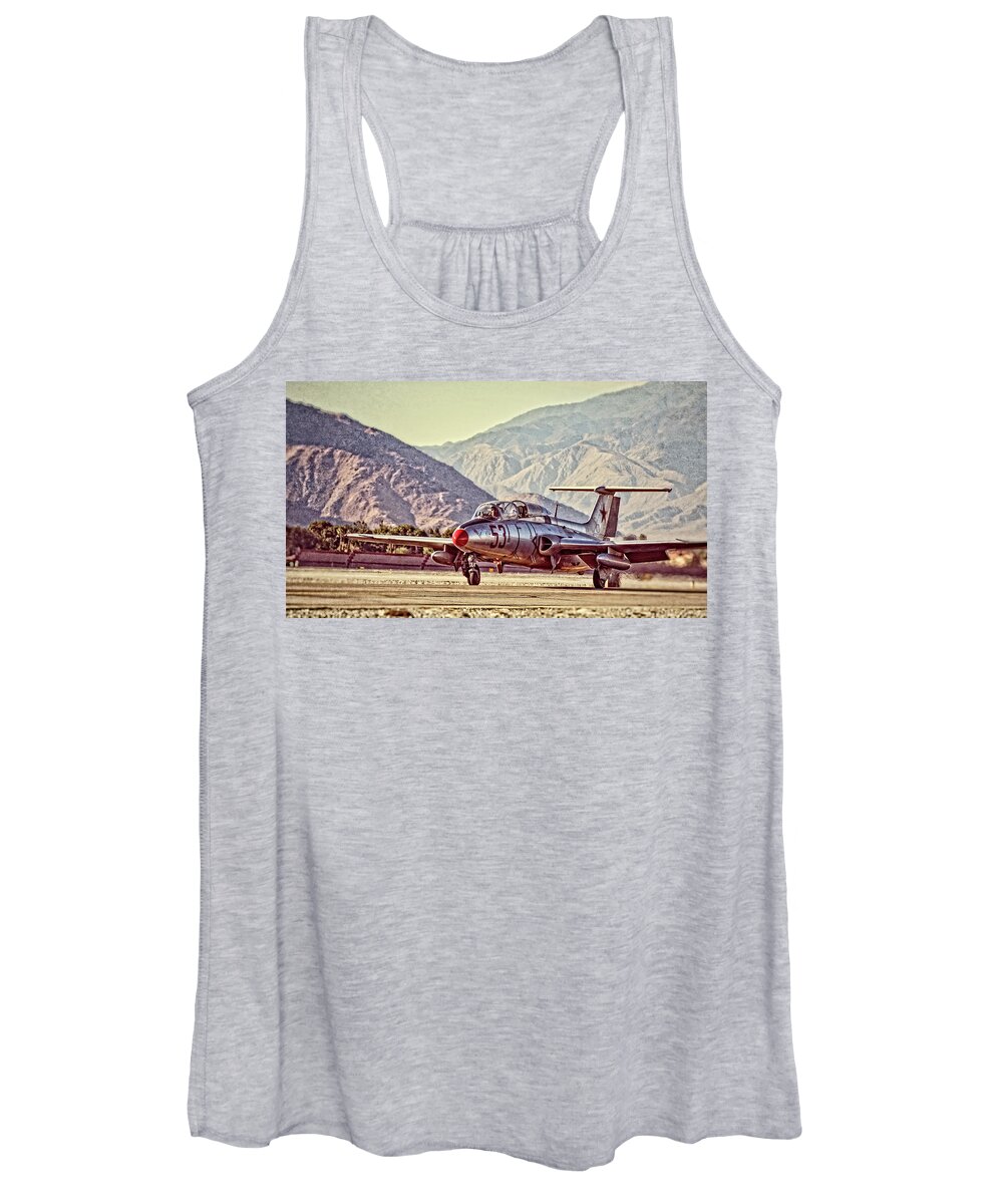 Palm Springs Air Museum Women's Tank Top featuring the digital art Aero L-29 Delfin by Sandra Selle Rodriguez