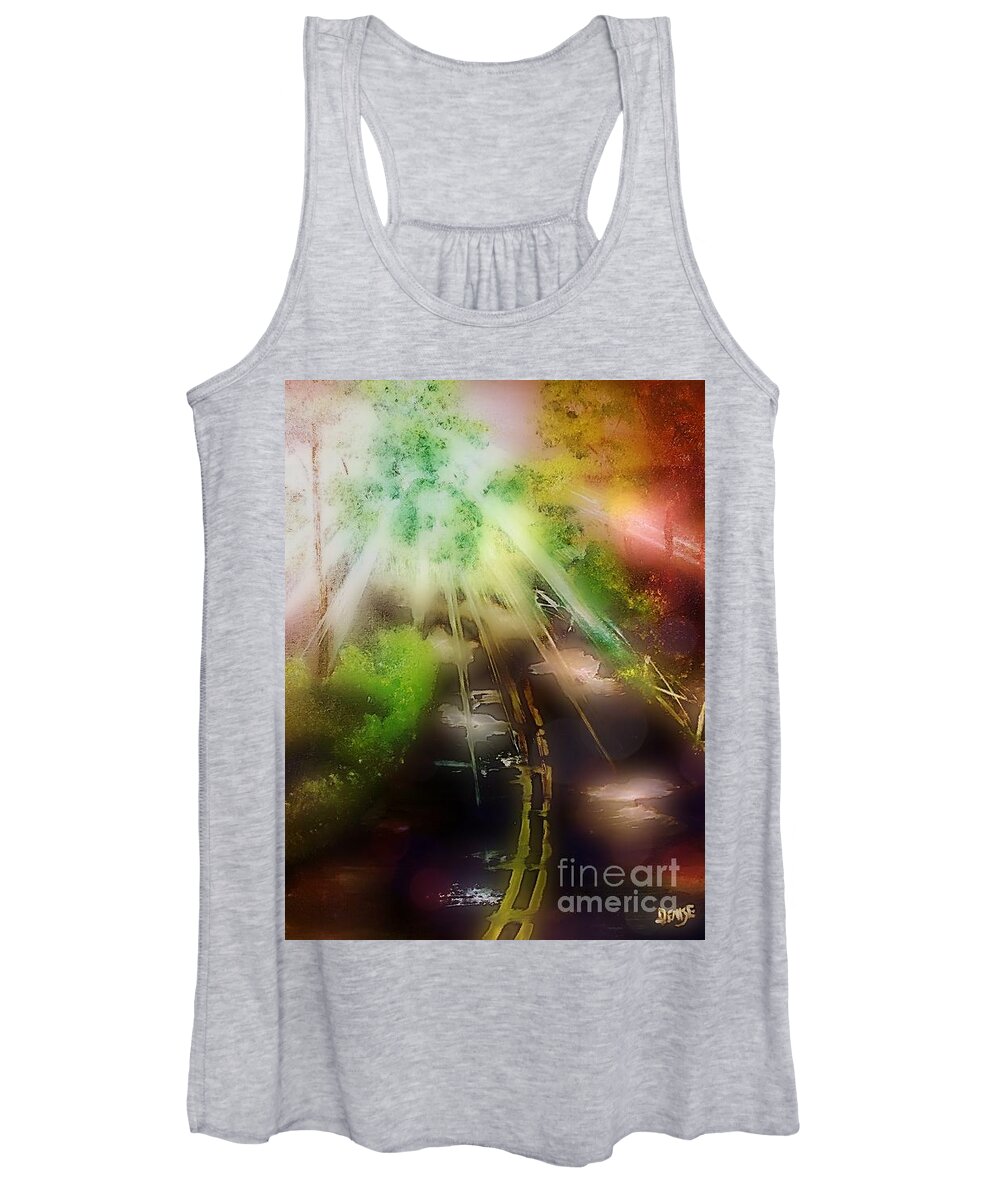 Road Women's Tank Top featuring the painting After The Storm by Denise Tomasura