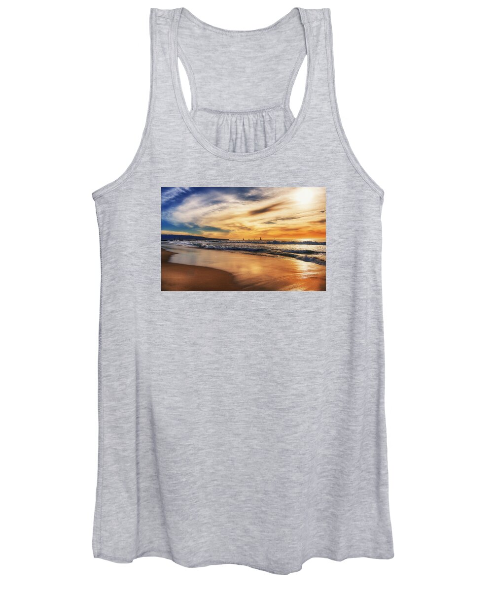 Hermosa Women's Tank Top featuring the photograph Afternoon at the Beach by Michael Hope