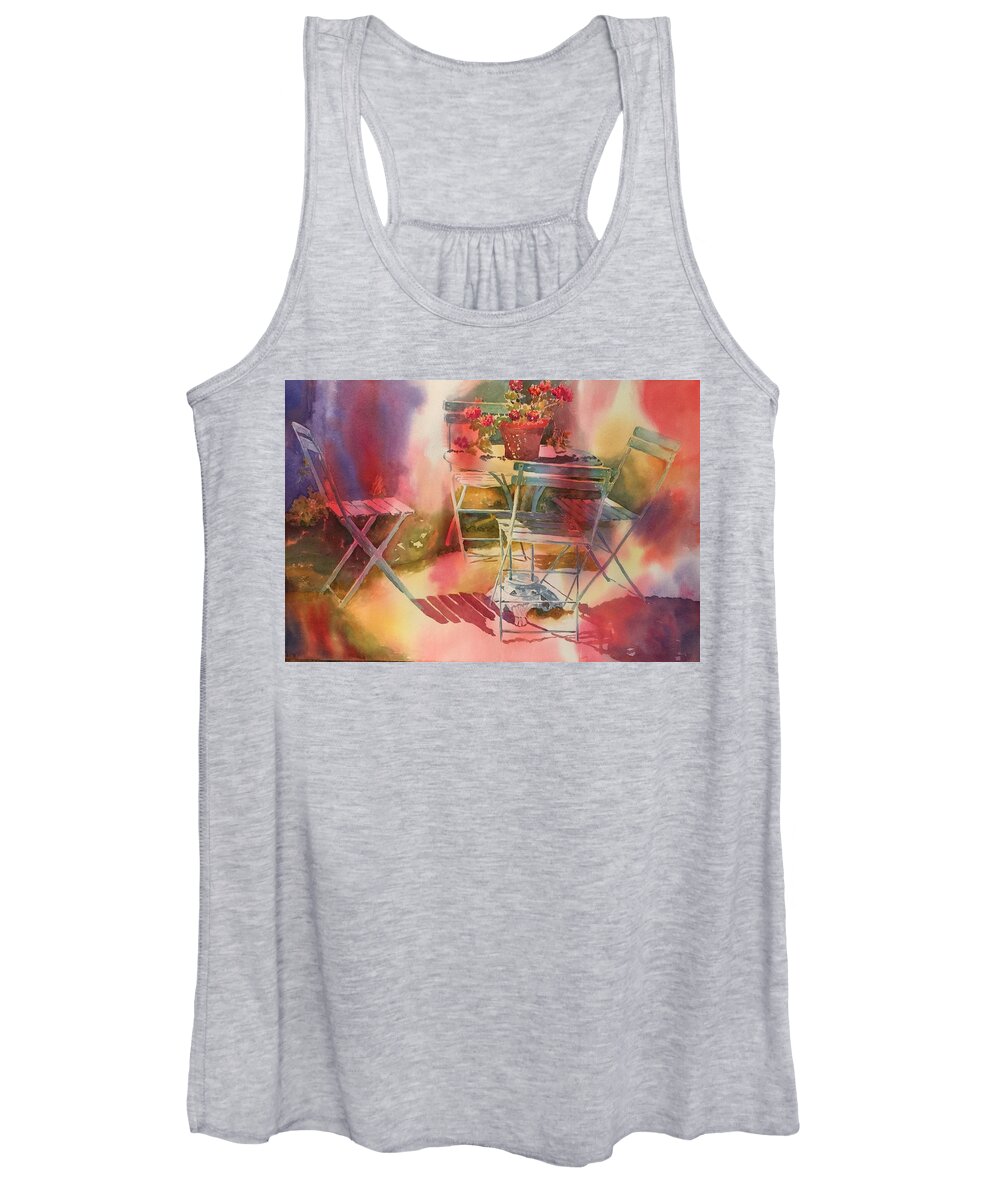 Impressionism Women's Tank Top featuring the painting Afternoon Light Giverny, France by Tara Moorman