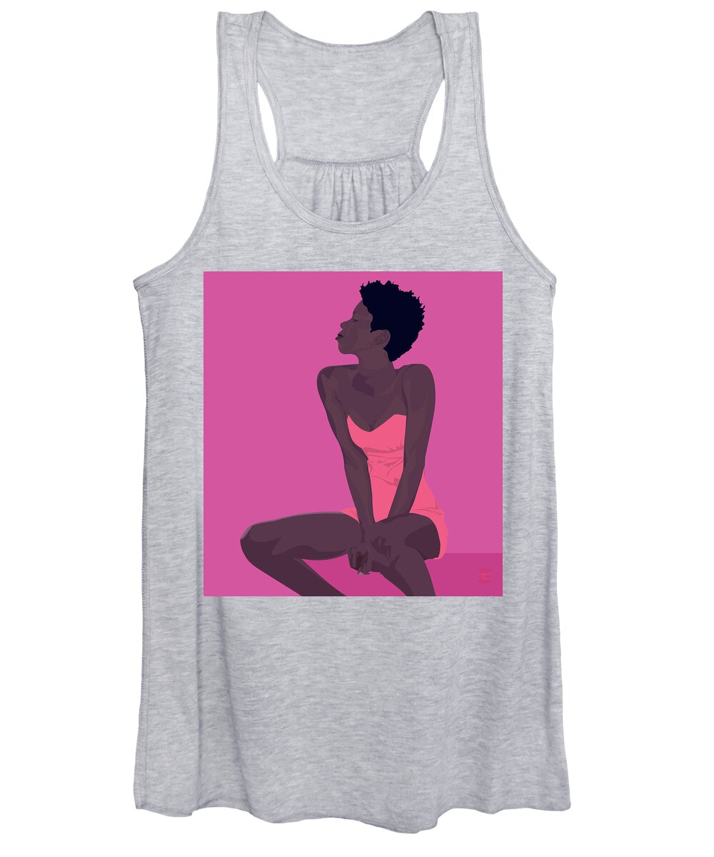 Pink Women's Tank Top featuring the digital art Allison by Scheme Of Things Graphics