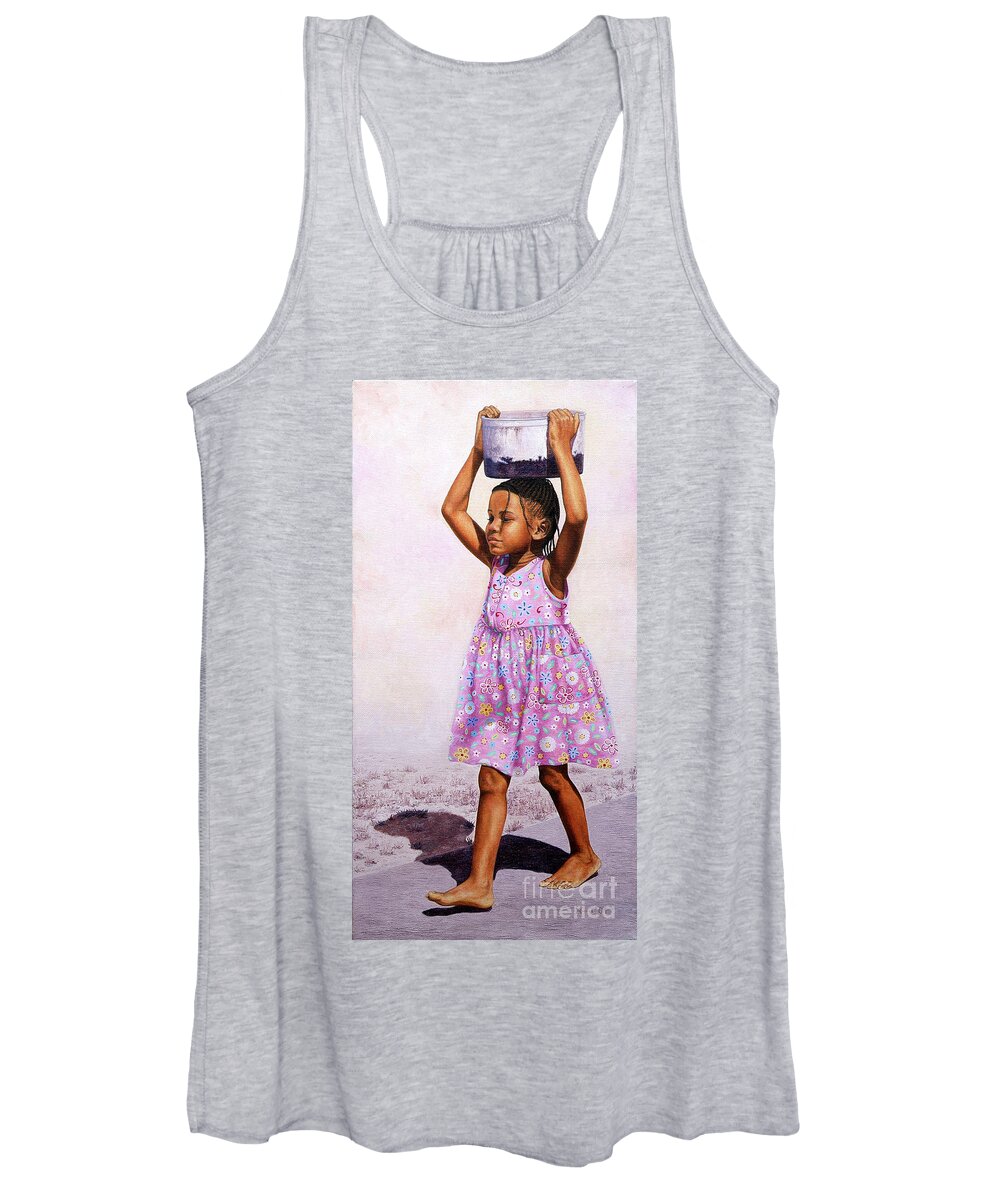 Girl Women's Tank Top featuring the painting Almost There by Nicole Minnis
