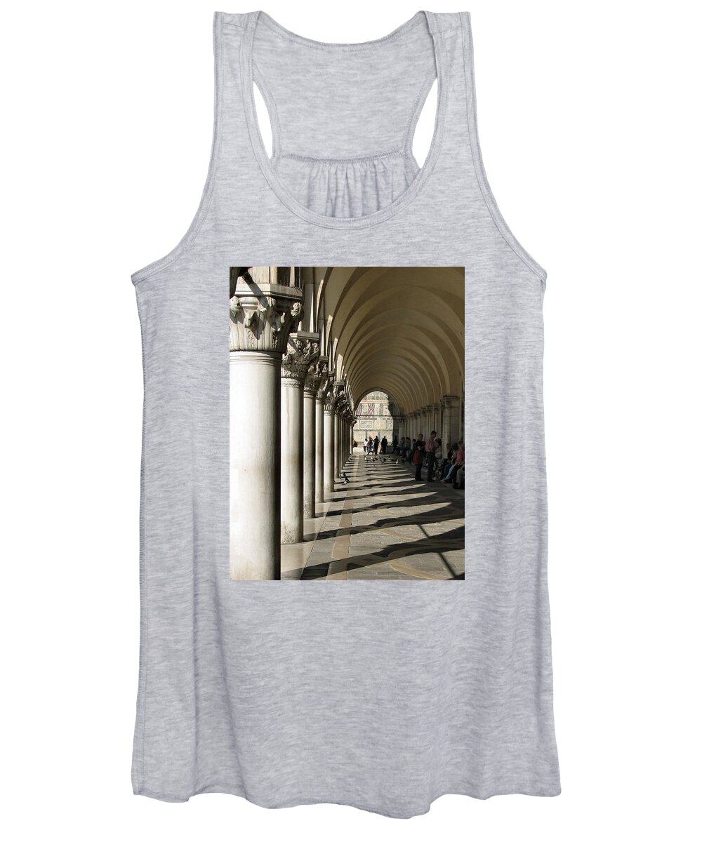Venice Women's Tank Top featuring the photograph Along St. Marks Square by Lin Grosvenor