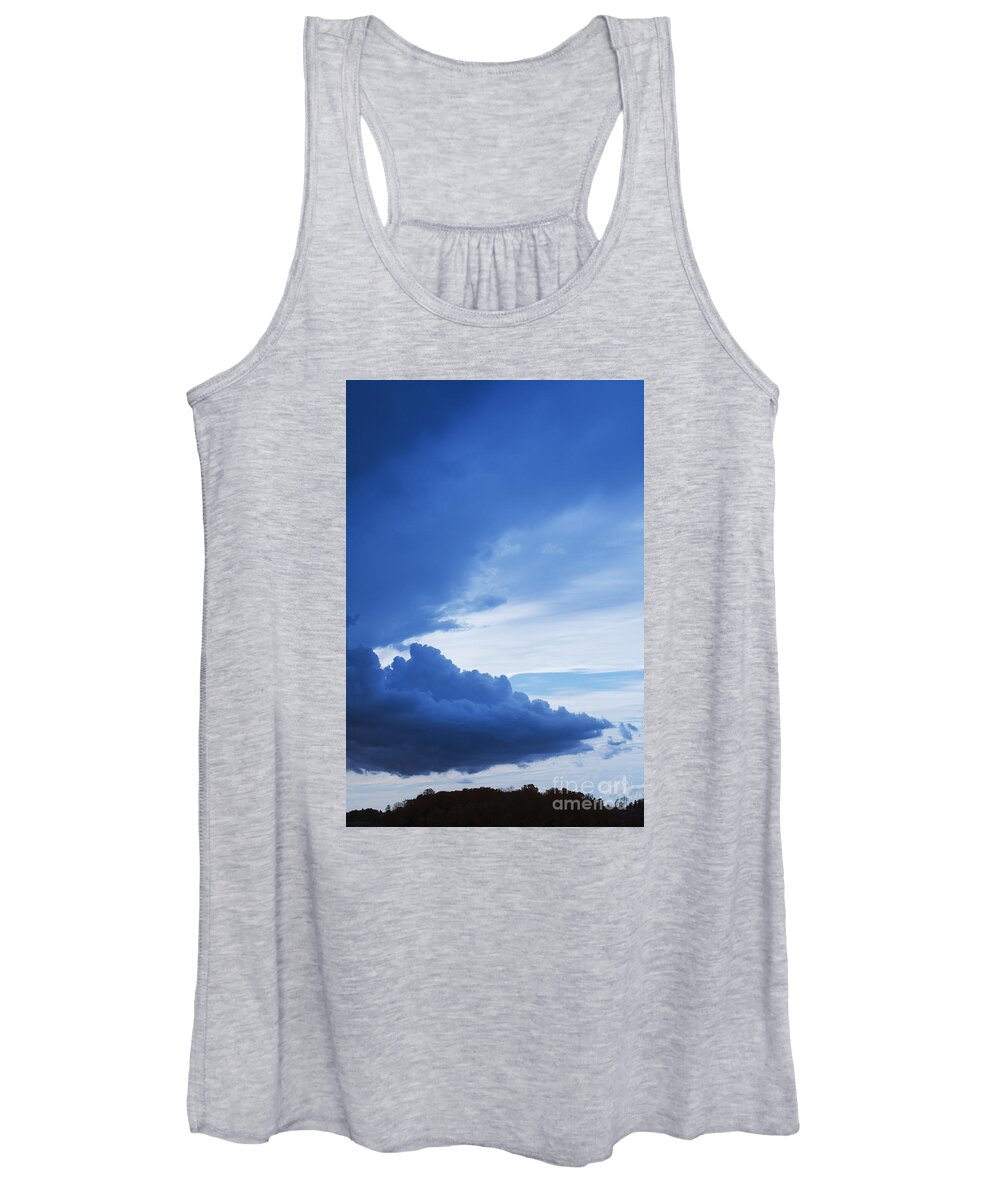 Blue Women's Tank Top featuring the photograph Amazing Blue Sky vertical by Steve Somerville
